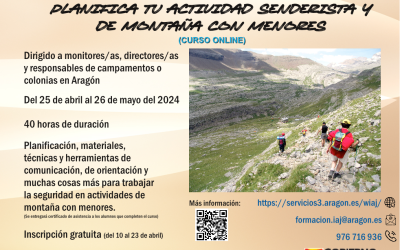 CURSO «Planifica tu actividad senderista y de montaña con menores (5ª edición)»